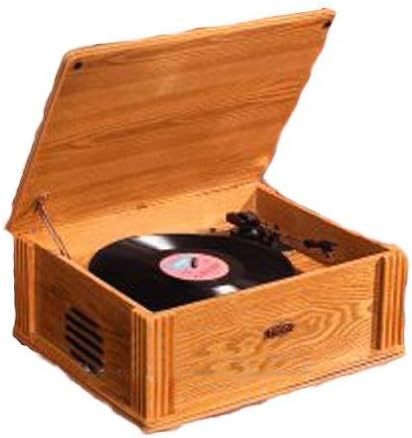 Modern Marketing Oak Wood Veneer Record Player