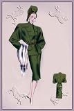 Art Poster, Dress Suit With Dolman Sleeve - 12x18
