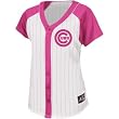 Chicago Cubs Women's Pink Splash Fashion Jersey by Majestic