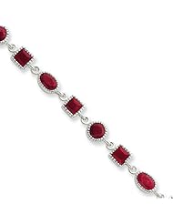 Sterling Silver Ruby Bracelet, Best Quality Free Gift Box Satisfaction Guaranteed