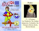 The Aviator Bird Harness & Leash - The Only Truly Safe Bird Restraint System and the Only Escape Proof Pet Bird Harness - Size: Petite - Color: Red