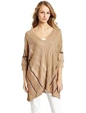 Calvin Klein Womens Chevron Poncho