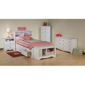 Kids Bedroom Furniture Set 2 in White - Monterey Collection - Prepac Furniture -... by Prepac Manufacturing