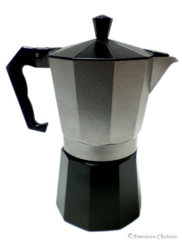 Blk Stove Top Stovetop 6 Cups Coffee/Espresso Maker