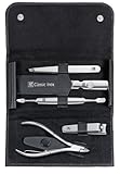 Zwilling Classic Inox - Estuche de manicura de 5 piezas, color negro
