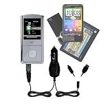 Double Car Charger with tips including a tip for the RCA M4304 Opal Digital Media Player – uses Gomadic TipExchange Technology