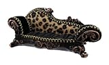 Snow Leopard Print Retro Settee Sofa Ring Holder Jewelry Display