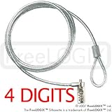 FreeLogix - Notebook Laptop Security Lock Steel Cable with Combination Lock (4 digits)