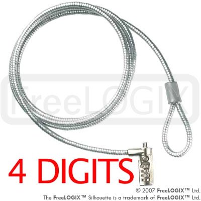 Childrens Toyshop  Third Party New : FreeLogix - Notebook Laptop Security Lock Steel Cable with Combination Lock (4 digits)
