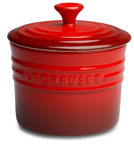 LE-Creuset Aufbewahrungsgefäß Mittel Kirschrot-LEC Ofenfestes Kochgeschirr Aus Steinzeug Poterie