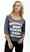Curve Appeal PLUS SIZE French Terry "Dancing Club" Top in Grey, Size: 3X