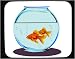 Decorated Mouse Pad with gold, water, fish, pet, bowl