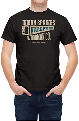 T shirt Vintage Indian Springs Valley Woodman Tree Black S