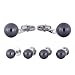 See larger Black Swarovski Pearl Formal Set By Cuff-Daddy