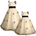 Bonnie Jean LITTLE GIRLS 4-6X IVORY BLACK TRIPLE STRAP FLOWER APPLIQUE ORGANZA TULLE OVERLAY Special Occasion Flower Girl Party Dress