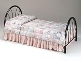 Black Finish Twin Size Headboard & Footboard Acs002054