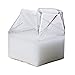 Mini Hand-Blown Glass Milk Creamer Box, Rocaware 12 Ounce Milk Glass Cup Container