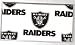 Checkbook Cover Savings Account Cover Made with NFL Oakland Raiders White Fabric