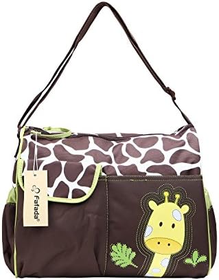 Fafada® Cartoon Baby Nappy ChangingTravel Waterproof Shoulder Handbag New Green Giraffe