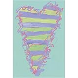 Oopsy Daisy Peri Green Stripe Heart, 8x12 Canvas Art Image Wrap