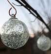 Aurora Glow - Glass Solar String Lights - White (White) (3"H x 12"W x 3"D)
