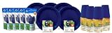 Preserve 120-Piece On the Go Tableware Set, Blue