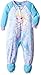 Disney Little Girls' Toddler Frozen Elsa Fleece Footed Blanket Sleeper, Blue, 3T