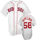 Jonathan Papelbon White Majestic MLB Home Replica Boston Red Sox Jersey