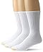 Gold Toe Men's Three-Pack Casual Crew, White, Sock Size: 10-13/Shoe Size:9-11