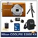 Nikon CoolPix S3000 Digital Camera (Orange), 12 Megapixel, 4x, 27-108mm Equivalent Zoom, 2.7