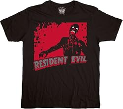Resident Evil Retro Zombie Blood Black T-shirt Tee