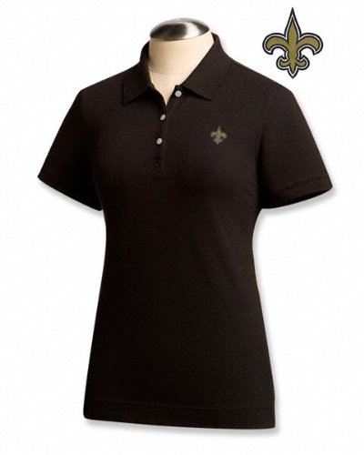 New Orleans Saints Black Women's Ace Polo Shirt