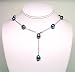 HinsonGayle Extreme Baroque Collection Handpicked Premium Peacock Black Free-Form Baroque Pearl Tin Cup Necklace