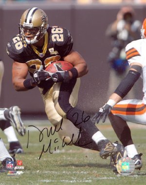 Deuce McAllister signed New Orleans Saints 16x20 Photo