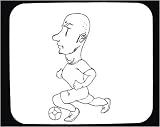 Mouse Pad with man, football, soccer, black and white, athlete, Finland, Europe, ball, player, games