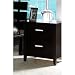 Contemporary Style Cappuccino Finish Wood Night Stand