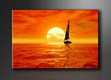 Bild auf Leinwand Segel 120 x 80 cm Modell-Nr. XXL 5059 Bilder fertig gerahmt mit Keilrahmen riesig. Ausführung Kunstdruck als Wandbild mit Rahmen. Günstiger als Ölbild Gemälde Poster Plakat mit Bilderrahmen