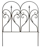 Panacea 87405 Scroll and Finial Border Fence, Black