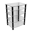 5-Shelf Media Component Stand - Clear/ Black