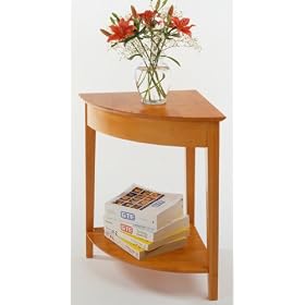 Corner Computer Desk - Honey Pine