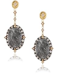 Sara Weinstock "Chandelier" Black Rutilated Eternity Oval Earrings