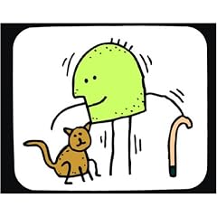 Mauspad mit der Grafik: K�rper, Haustier, Leute, Individuums, Personen, Person, Menschen, Tier, B�rger, Einzelpersonen, Katze, menschlich, �ltere Menschen, senior, Zuckerrohr, Eintritt in den Ruhestand