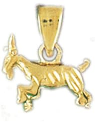 Dazzlers Solid 14k Gold 3D Goat Farm Animal Charm Pendant Available in three colors from jewelsberry (weights: 1.6 grams only)