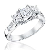 REEDS Radiant Three-Stone Diamond Ring 1 1/2ctw