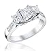 REEDS Radiant Three-Stone Diamond Ring 1 1/2ctw Image