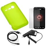 GTMax Green Soft Rubber Silicone Skin Protector Cover Case + Clear LCD Scre ....