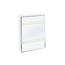 Azar 122021 8-1/2-Inch by 11-Inch Wall Mount Sign Holder with Adhesive Tape, 10 Count