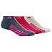 adidas Women's Superlite Stripe Low Cut Socks (3-Pair), Bold Onix/Shock Pink/Bold Pink, Medium, (Shoe Size 5-10)