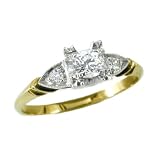 14K Antique Diamond Engagement Ring, circa 1930s