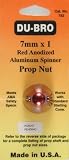 Du-Bro 752 7 mm Red Anodized Aluminum Prop Nut